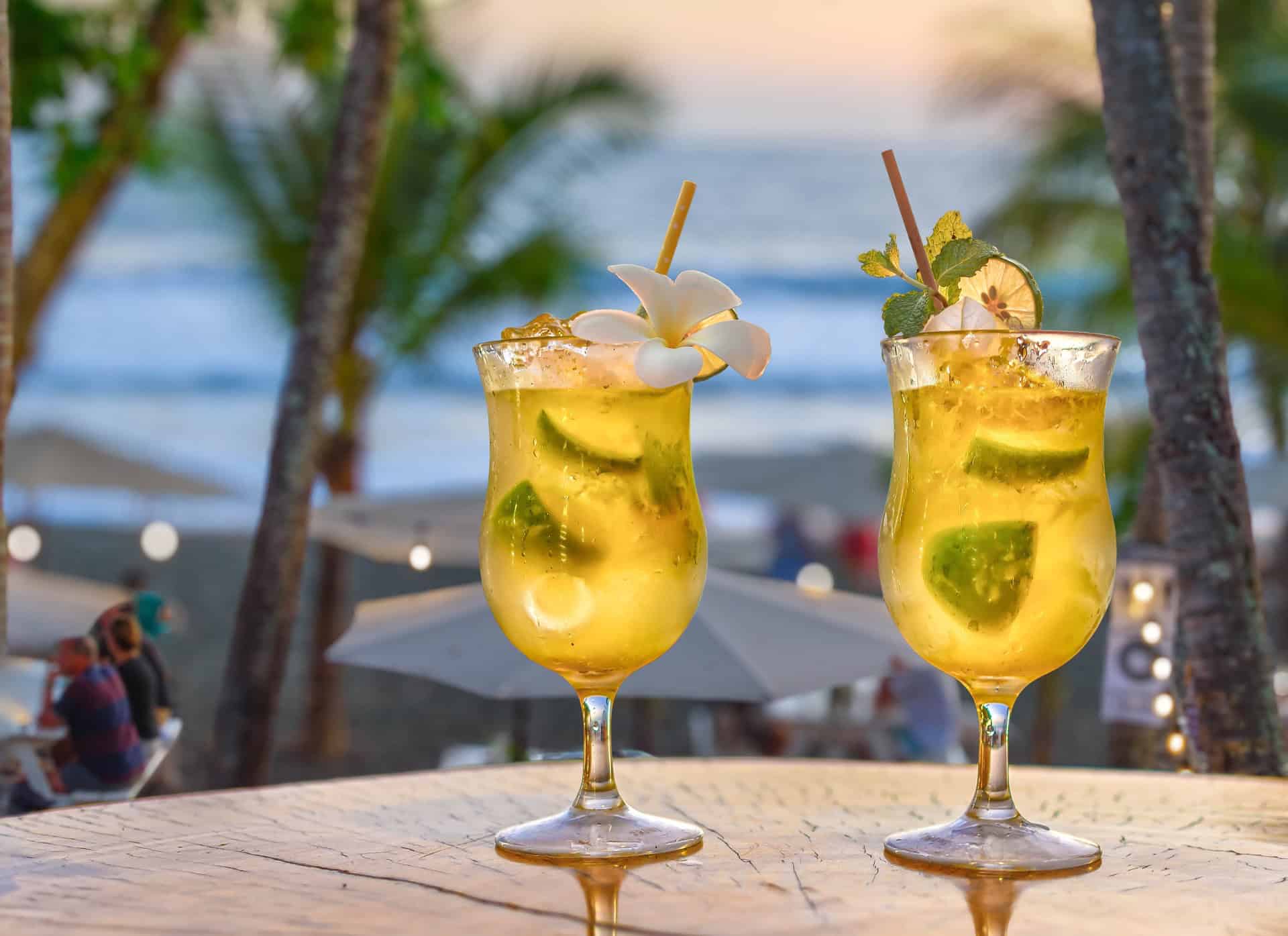 Cocktails at a beachfront bar in Hua Hin